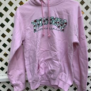 pink thrasher hoodie